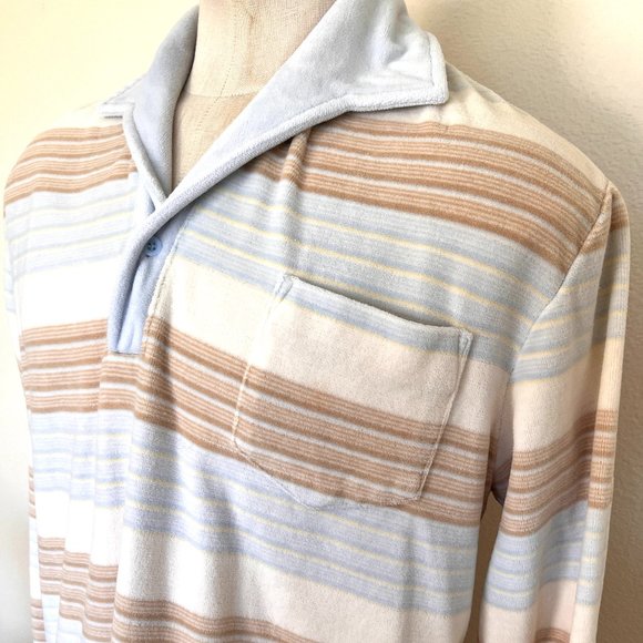 Vintage Velour - The Action by Van Heusen - Striped - Long Sleeve - XL - Picture 3 of 8